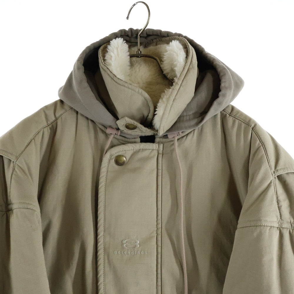 BALENCIAGA(バレンシアガ) 22AW UNITY BOMBER JACKET 698837 TLP03 ロゴ刺繍 ユニティーボンバージャケット ベージュ