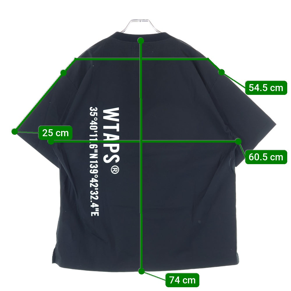 WTAPS(ダブルタップス) 22SS SMOCK SS 221TQDT-SHM07 ロゴプリント 半袖シャツ カットソー ブラック