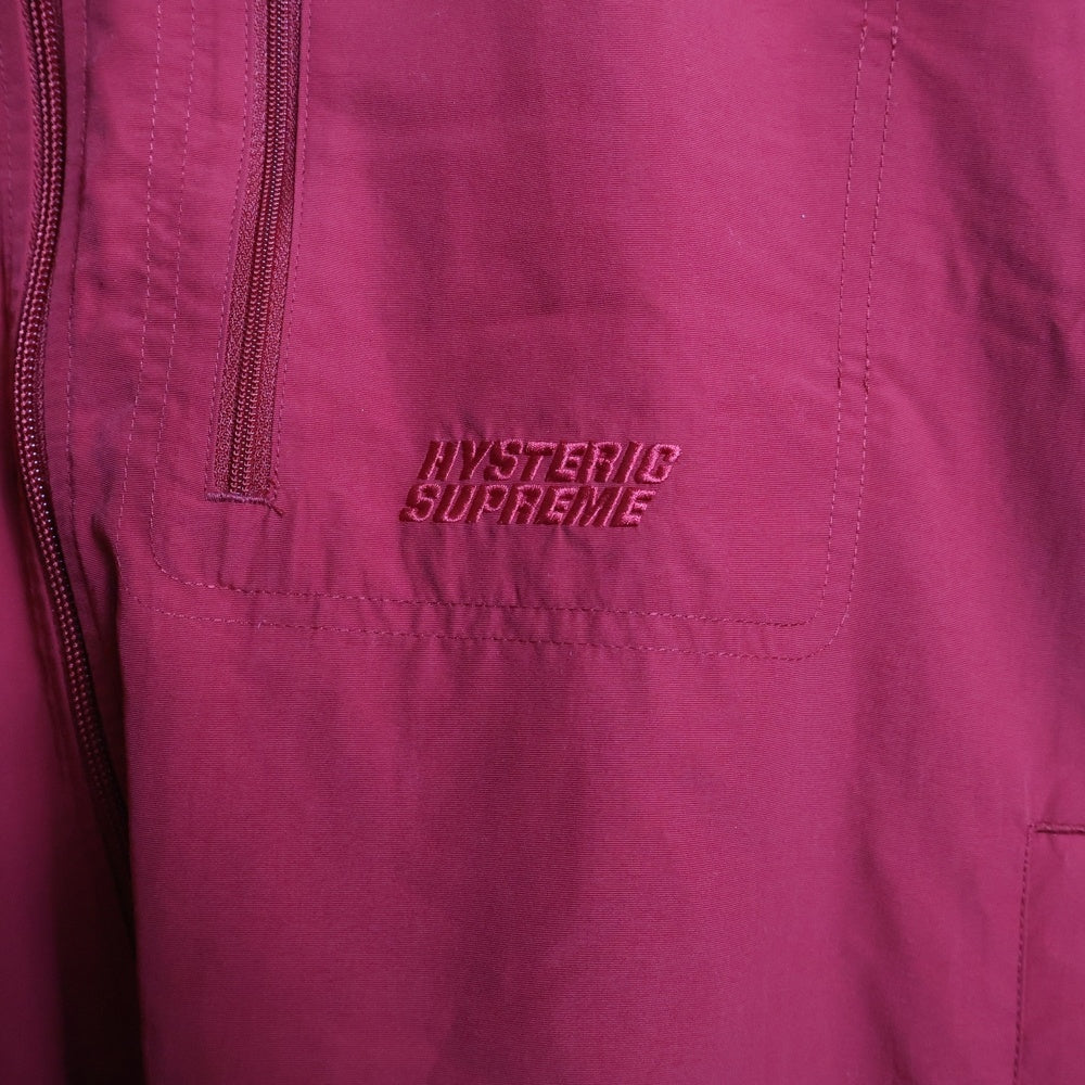 SUPREME(シュプリーム) 24AW ×HYSTERIC GLAMOUR Track Jacket ヒステリックグラマー サイドライン ナイロン トラックジャケット レッド