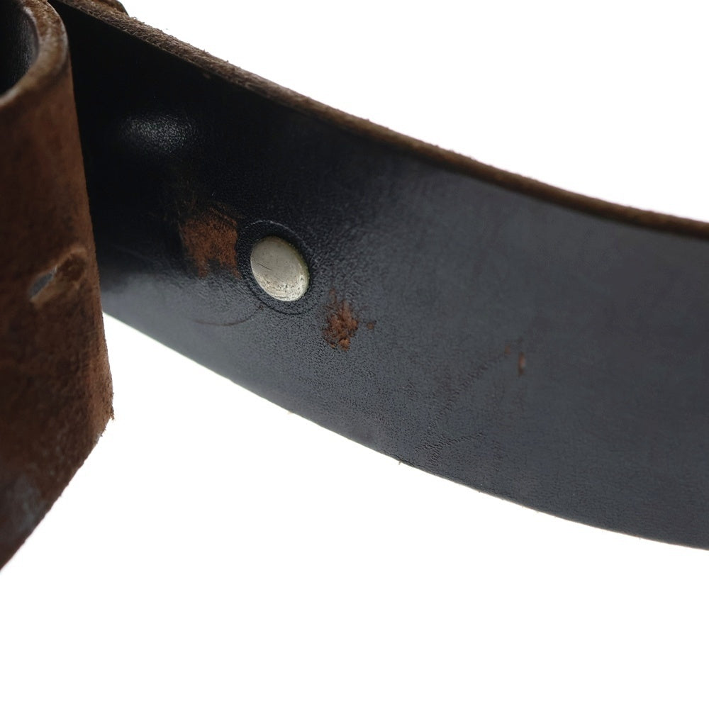 HTC(エイチティーシー) コイン付き レザー スタッズベルト ブラック