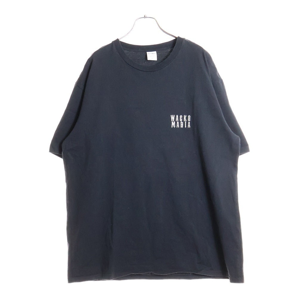 WACKO MARIA(ワコマリア) 25SS WASHED HEAVY WEIGHT CREW NECK T-SHIRT ロゴ刺繍 クルーネック ヘビーウェイト 半袖Tシャツ カットソー ブラック 25SS-WMT-WT03