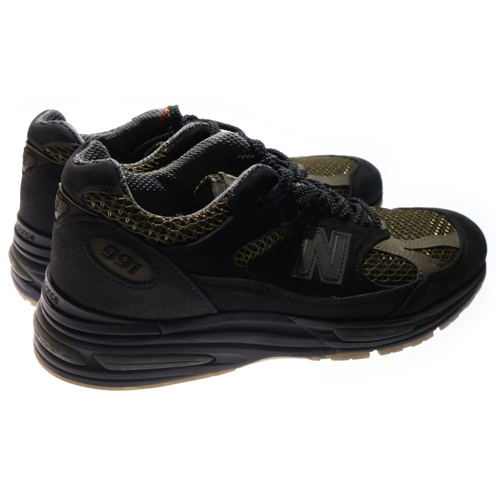 New Balance(ニューバランス) ×STONE ISLAND U991SD2 V2 メッシュ ローカットスニーカー ブラック/カーキ US9/27.0cm