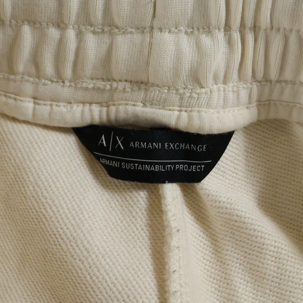 Armani Exchange(アルマーニ エクスチェンジ) TROUSER PANTS ロゴプリント ドローコード スウェットパンツ アイボリー 6LYPAD YJBSZ レディース