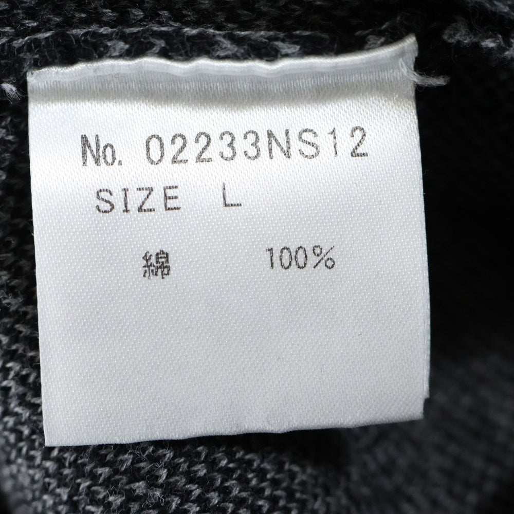 HYSTERIC GLAMOUR(ヒステリックグラマー) VIXEN BOX柄 クルーネック ジャガード 長袖ニットセーター ブラック/グレー 02233NS12