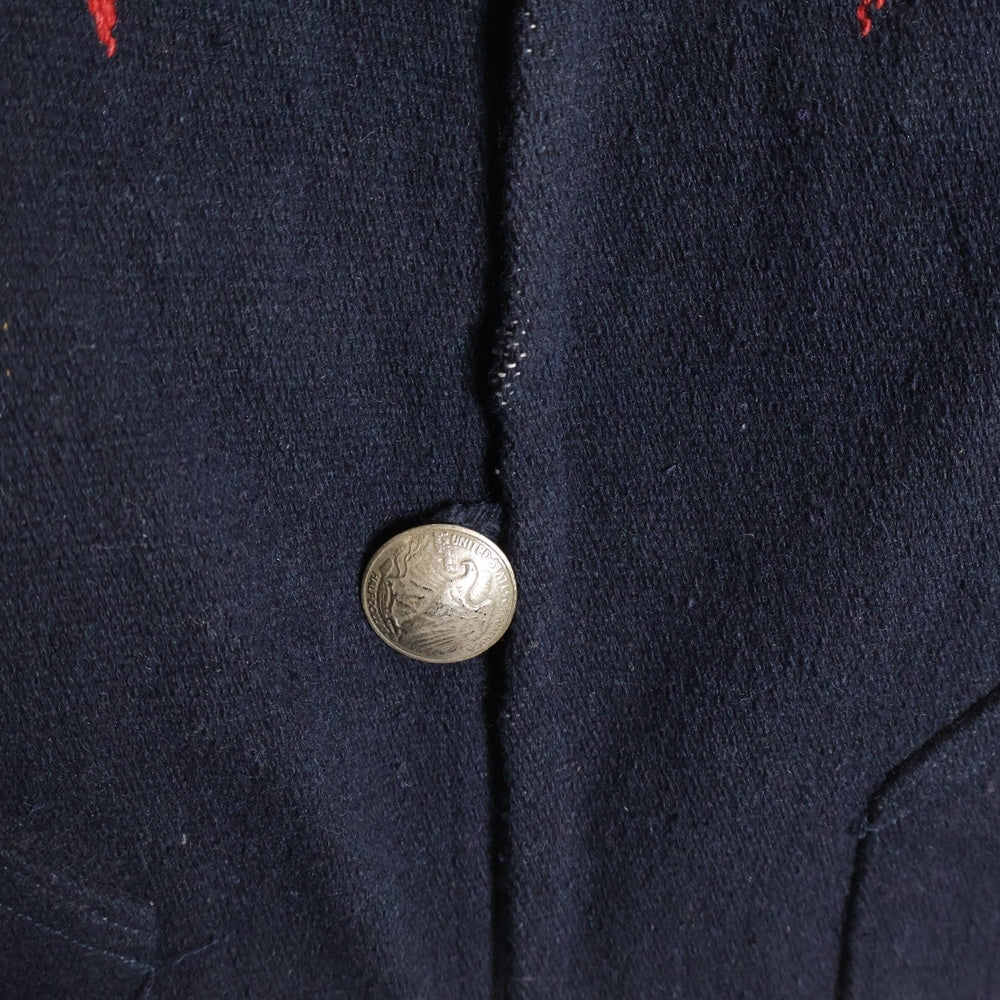 Indian Motocycle(インディアンモトサイクル) CHIMAYO VEST ネイティブ柄 ウール チマヨベスト ネイビー IM13560