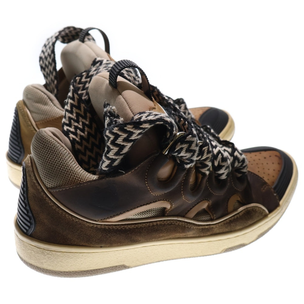 LANVIN(ランバン) Curb Sneakers ビッグシューレース カーブ ローカットスニーカー ブラウン FMSKRK11DRAG21