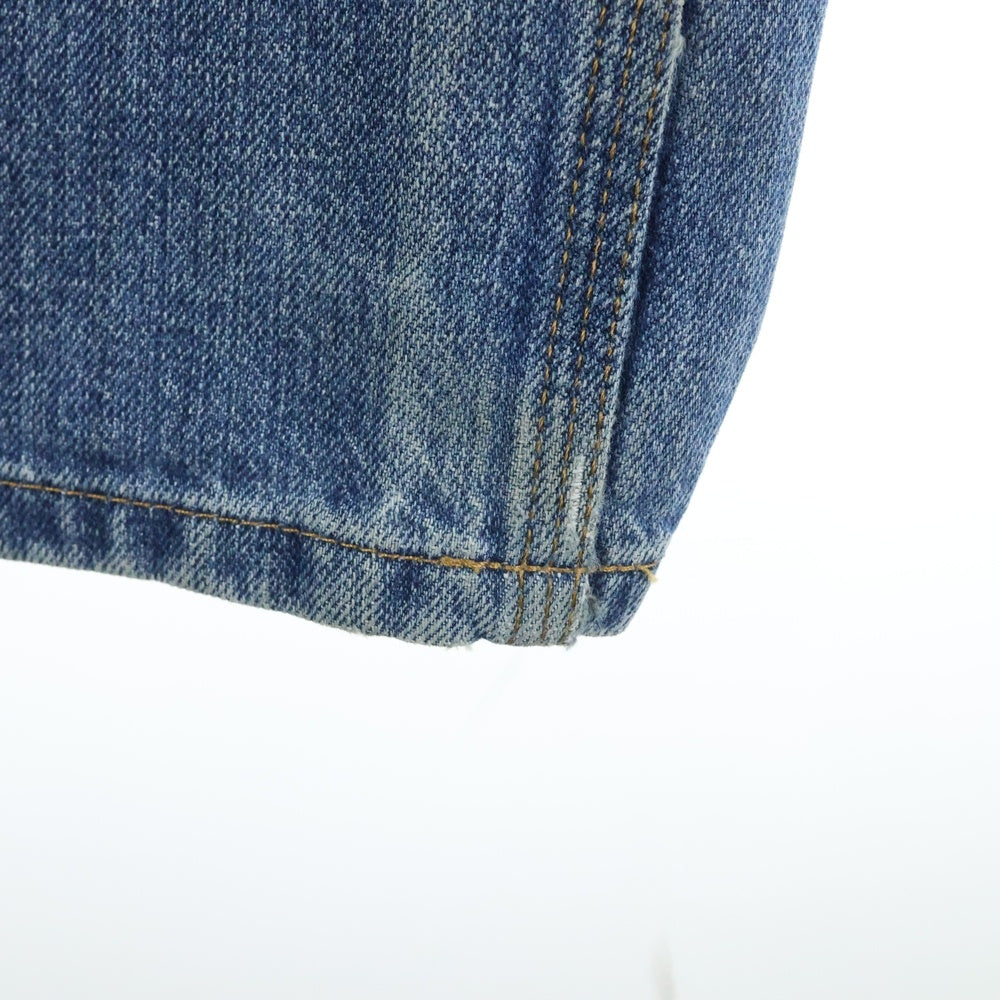 CARHARTT(カーハート) ロゴパッチ付き ジップフライ ストレートデニムパンツ インディゴブルー 101483-980