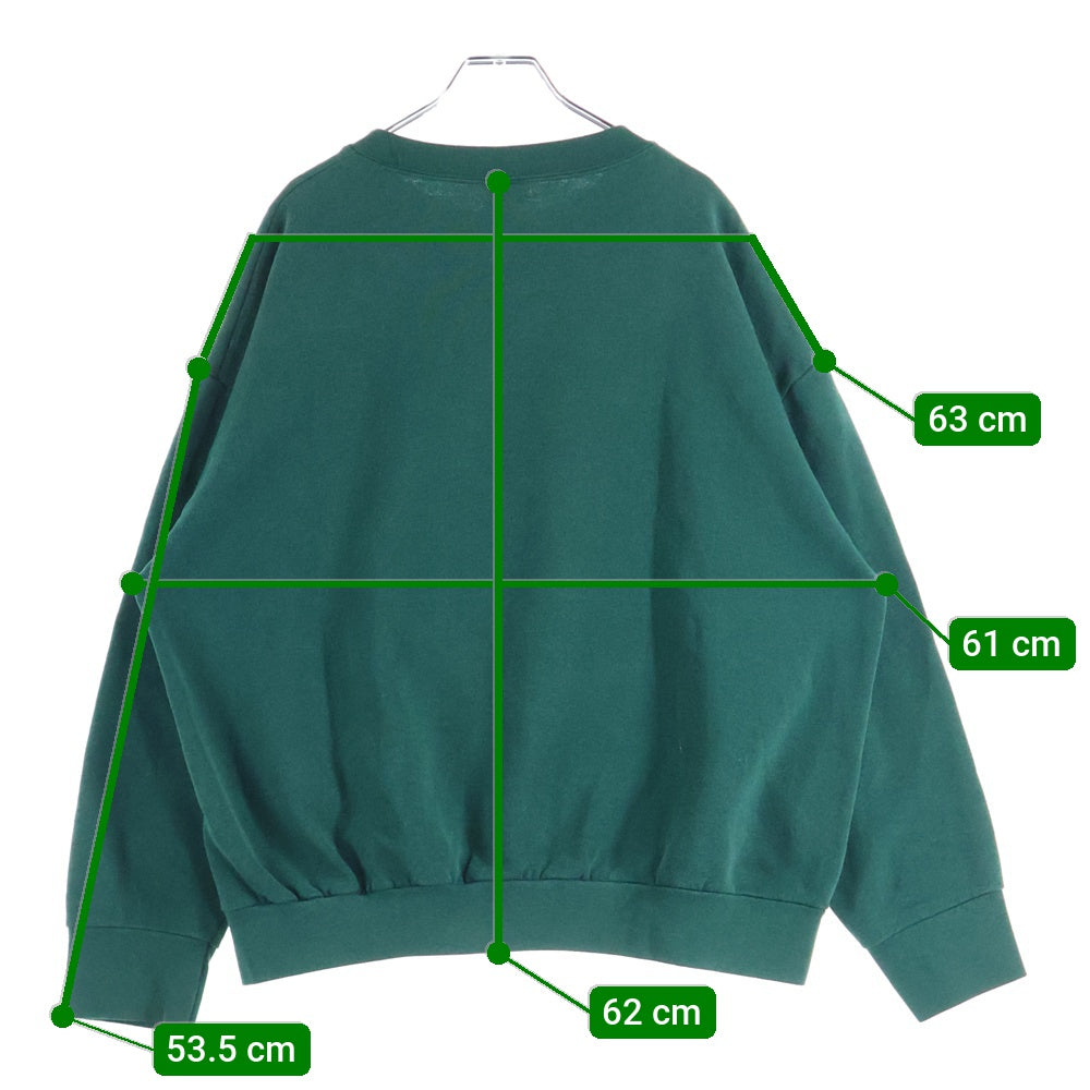 VINTAGE(ヴィンテージ) 90S DELTA LAFAYETTE カレッジロゴ クルーネック 長袖スウェット トレーナー グリーン