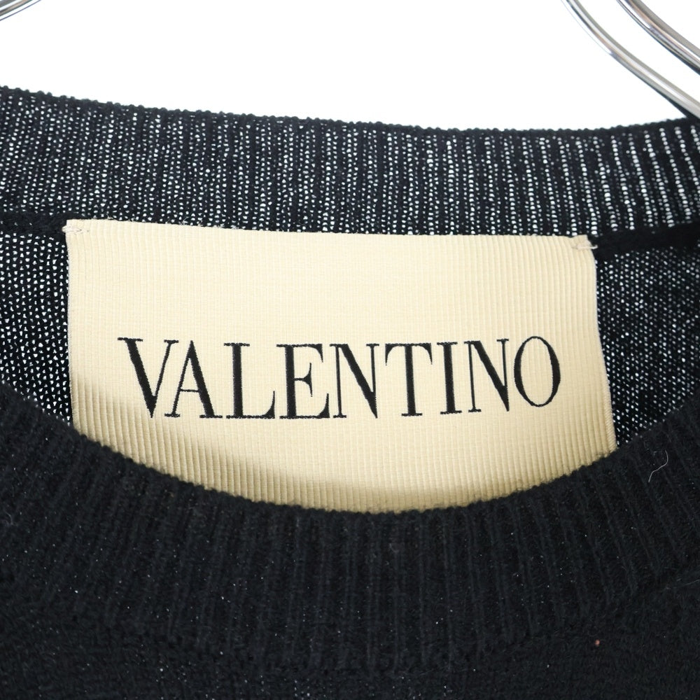 VALENTINO(ヴァレンティノ) ロゴプレート付き カシミヤ 長袖ニット
