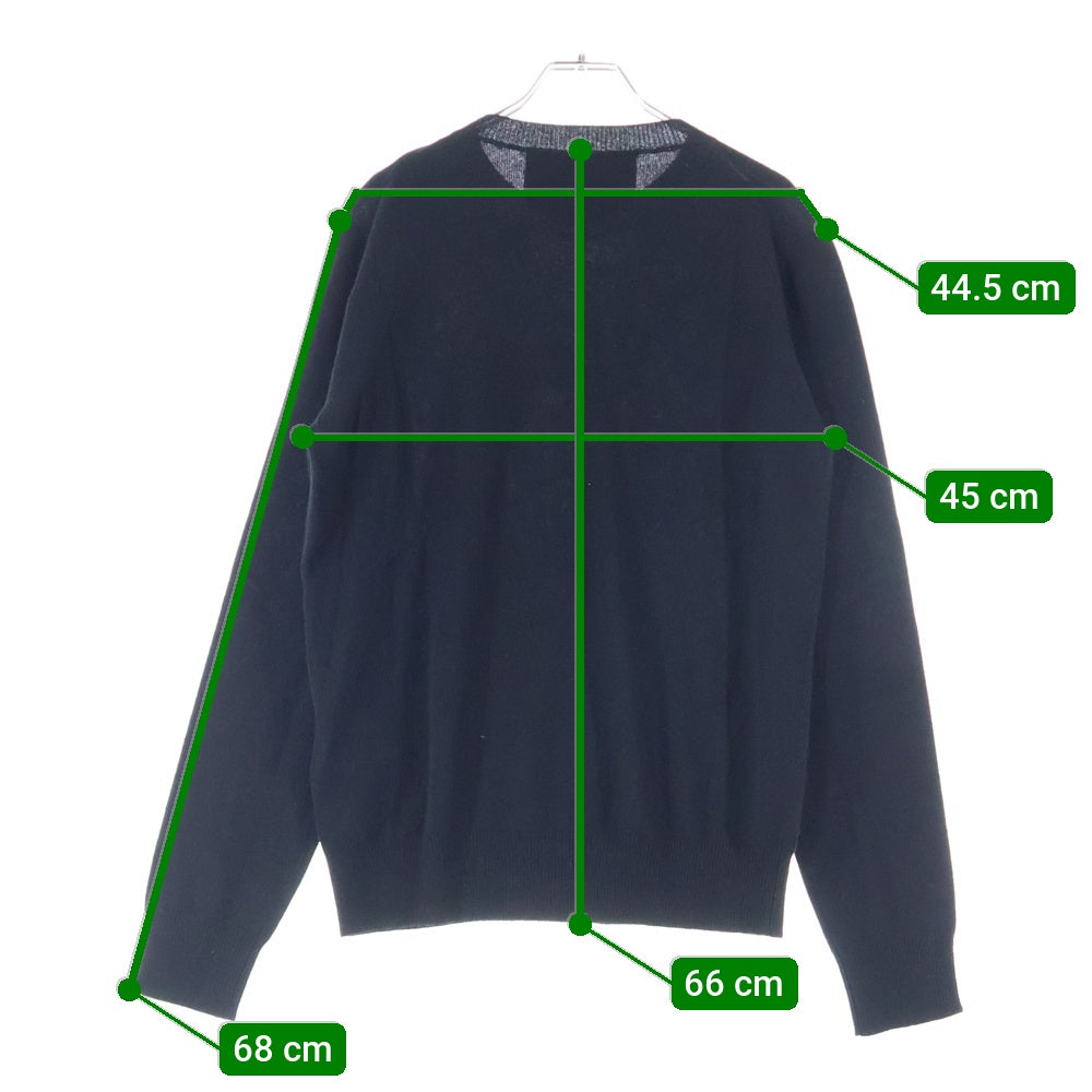 VALENTINO(ヴァレンティノ) ロゴプレート付き カシミヤ 長袖ニット セーター ブラック 8V3KC37KBCG