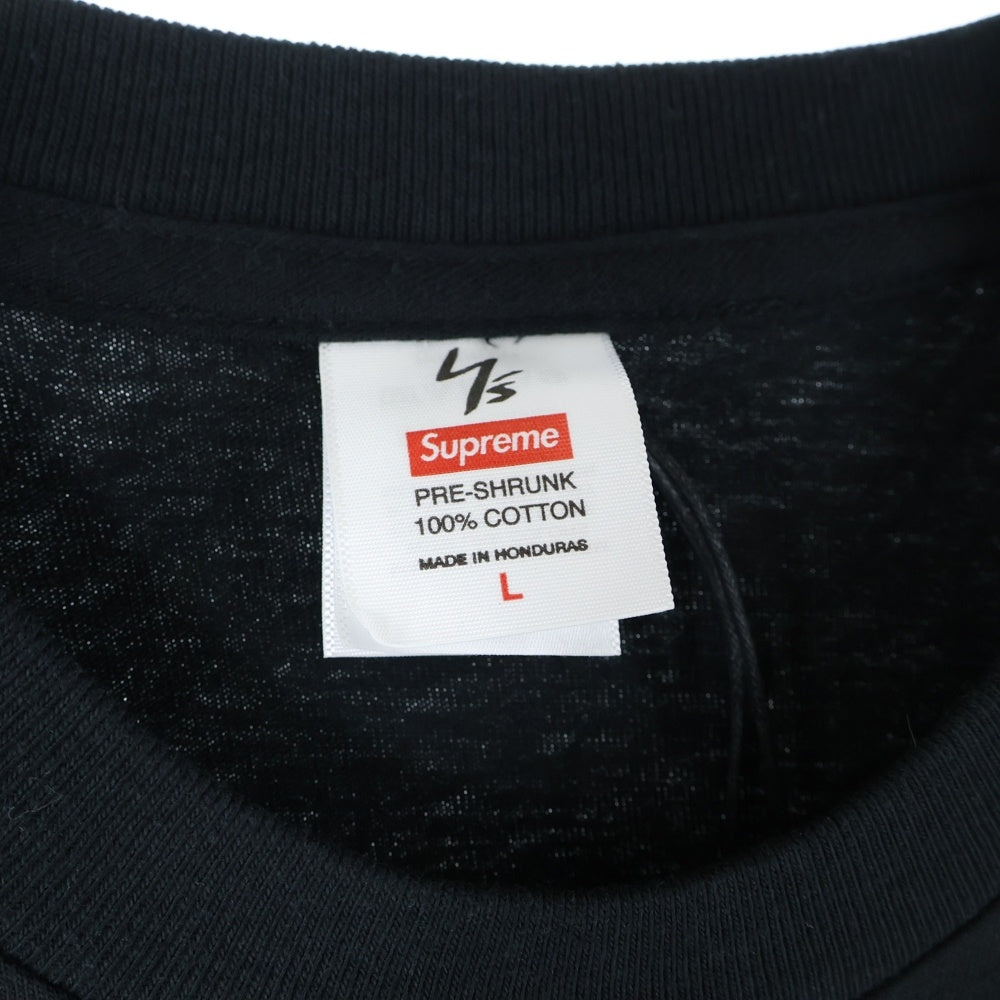 SUPREME(シュプリーム) 25AW Y's by Yohji Yamamoto L/S Tee ワイズ ヨウジヤマモト バックプリント クルーネック 長袖Tシャツ カットソー ブラック YX-T72-763-2
