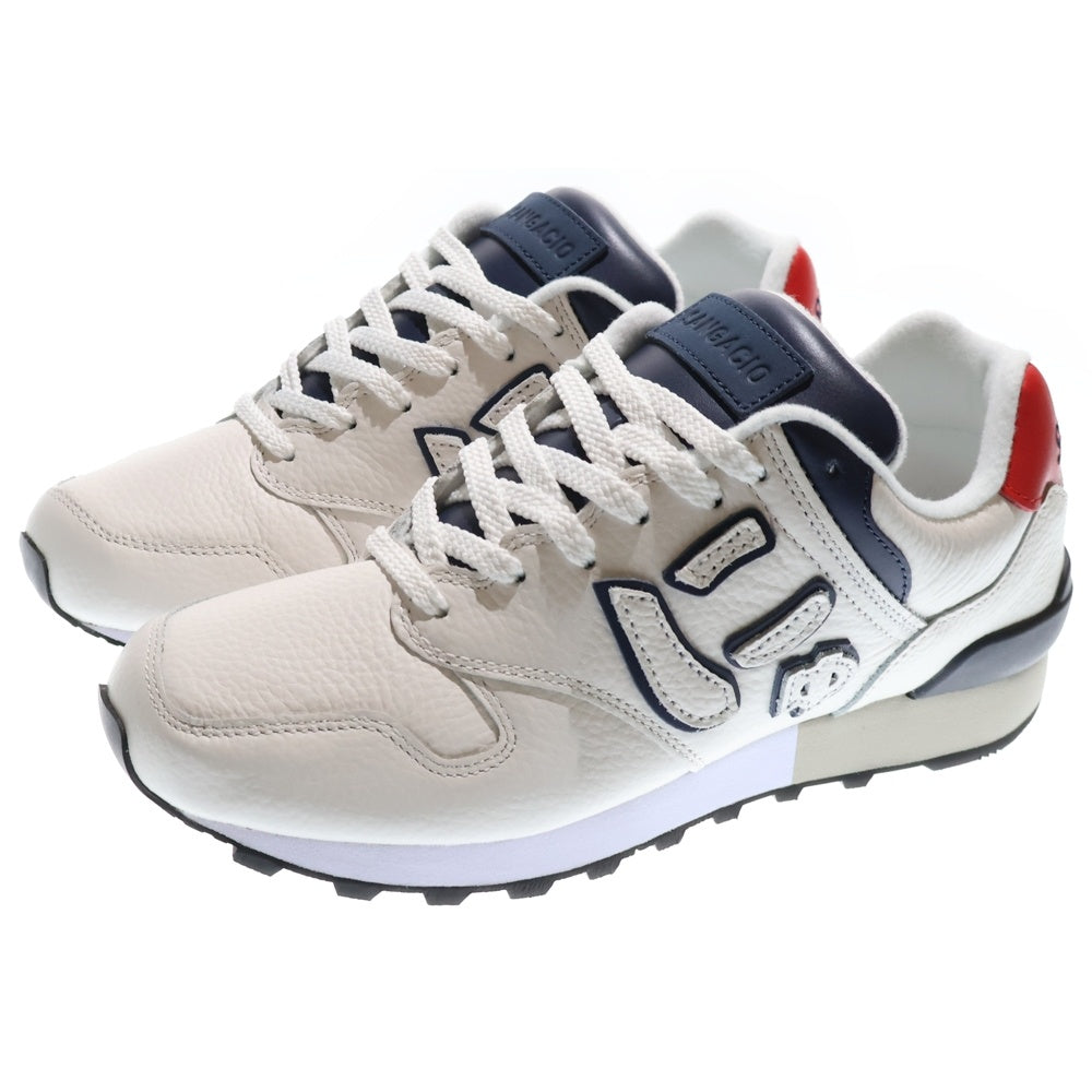 Sangacio(サンガッチョ) にゅ～ず TRICOLOR トリコロール レザーローカットスニーカー シューズ ホワイト/ブルー/レッド US5.5/23.5cm レディース