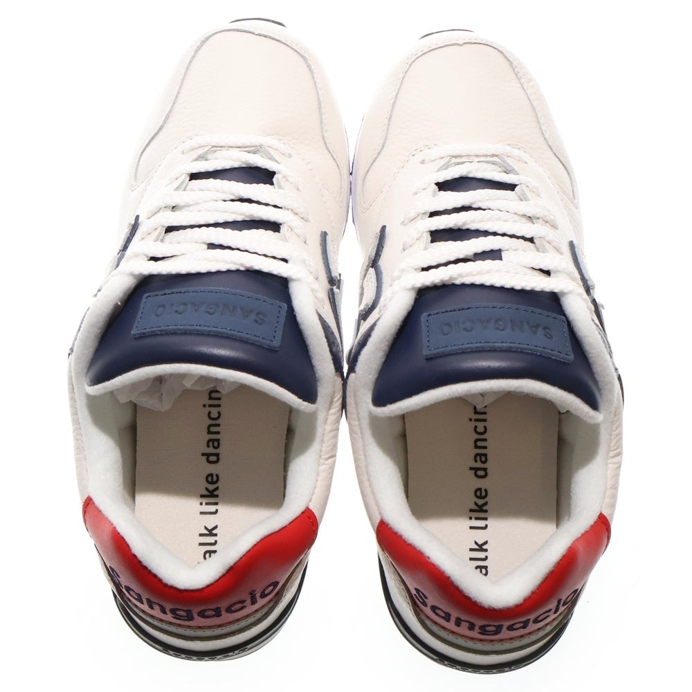 Sangacio(サンガッチョ) にゅ～ず TRICOLOR トリコロール レザーローカットスニーカー シューズ ホワイト/ブルー/レッド US5.5/23.5cm レディース
