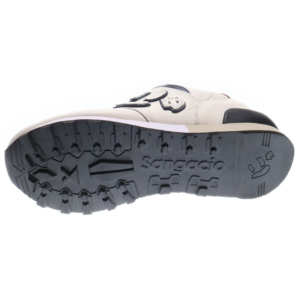 Sangacio(サンガッチョ) にゅ～ず TRICOLOR トリコロール レザーローカットスニーカー シューズ ホワイト/ブルー/レッド US5.5/23.5cm レディース