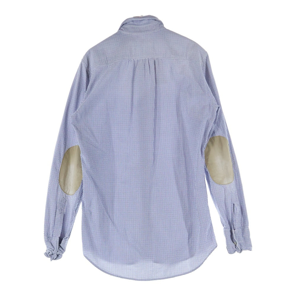 DSQUARED2(ディースクエアード) フロントボタン チェック柄 長袖シャツ ブルー