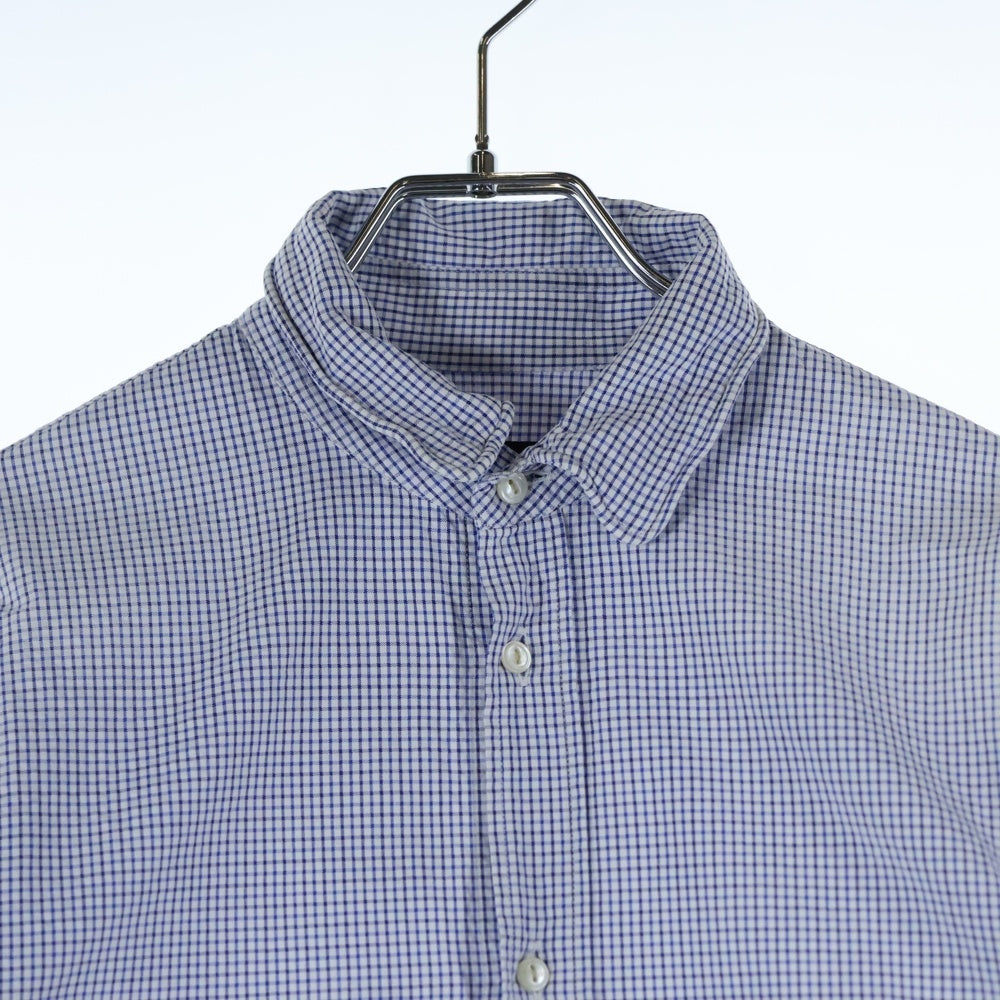 DSQUARED2(ディースクエアード) フロントボタン チェック柄 長袖シャツ ブルー
