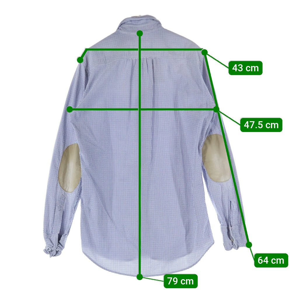 DSQUARED2(ディースクエアード) フロントボタン チェック柄 長袖シャツ ブルー