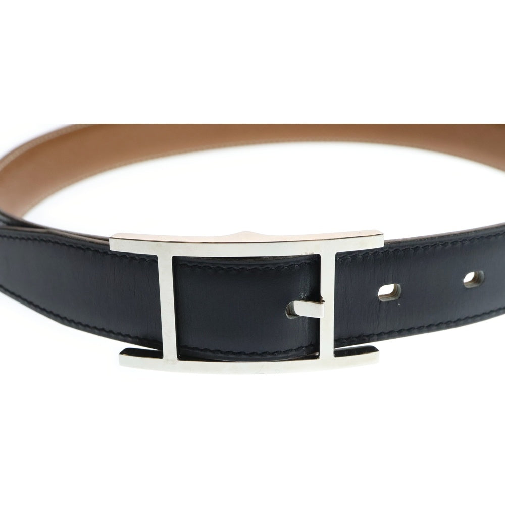 HERMES(エルメス) □C刻印 カンタン リバーシブル レザーベルト ブラック/ブラウン レディース