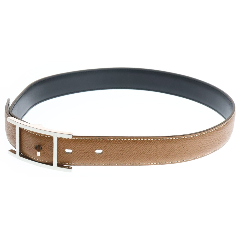 HERMES(エルメス) □C刻印 カンタン リバーシブル レザーベルト ブラック/ブラウン レディース