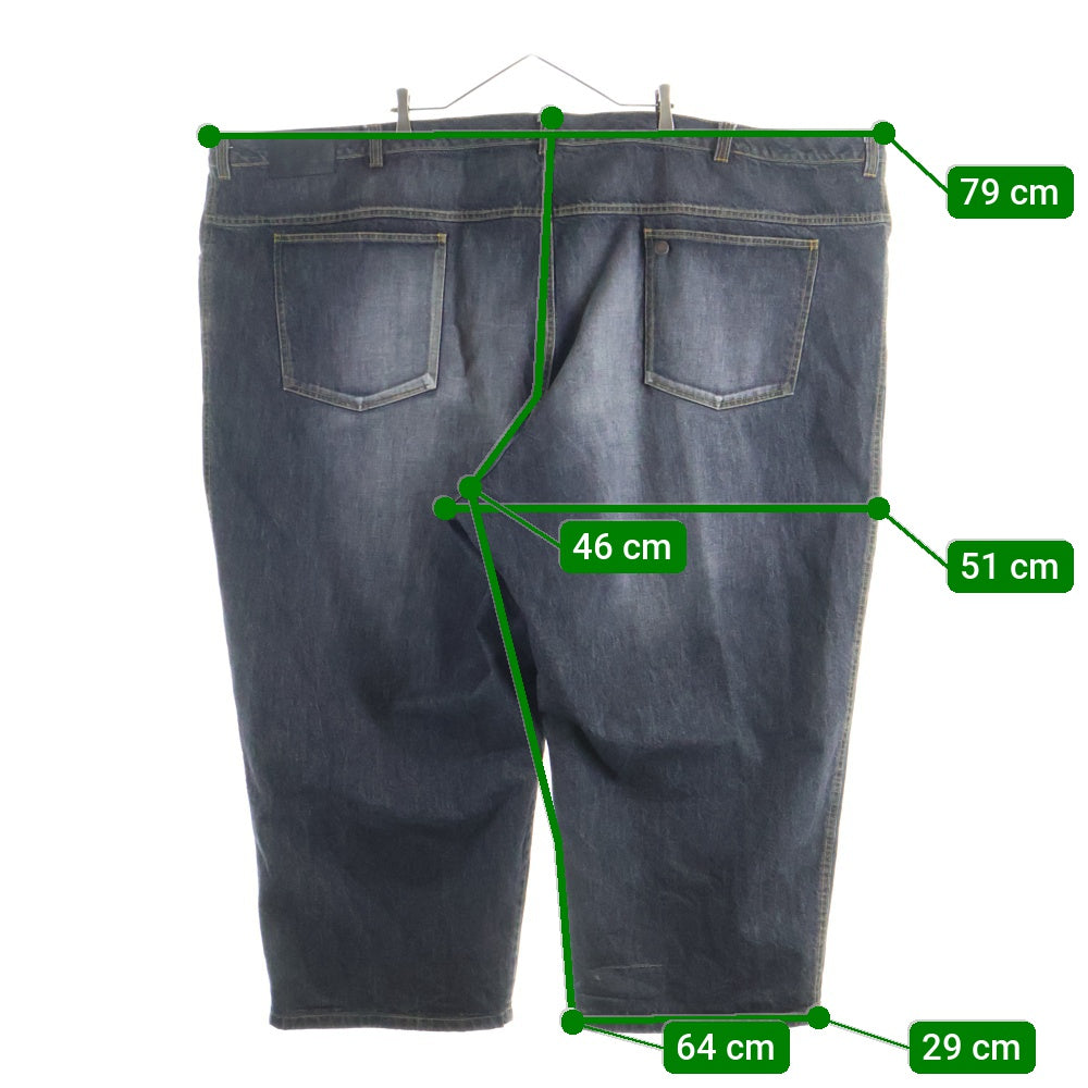 ORIMI(オリミ) OVERLAP BUGGY DENIM PANTS オーバーラップ ウォッシュ加工 バギーデニムパンツ インディゴブラック A25206