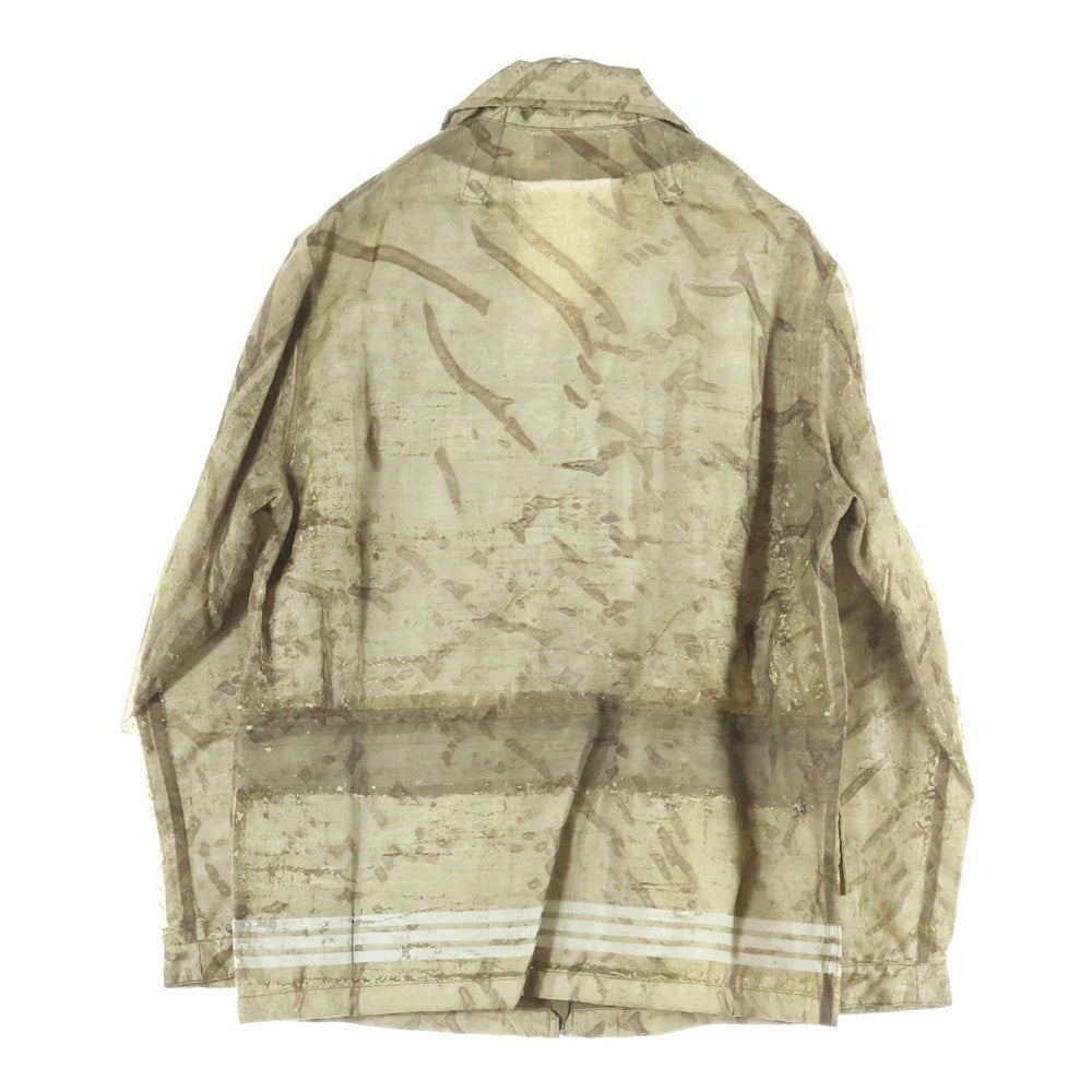 STONE ISLAND(ストーンアイランド) 02SS MONOFILAMENT JACKET メッシュカモ ジップアップ ナイロンジャケット ベージュ 36154528
