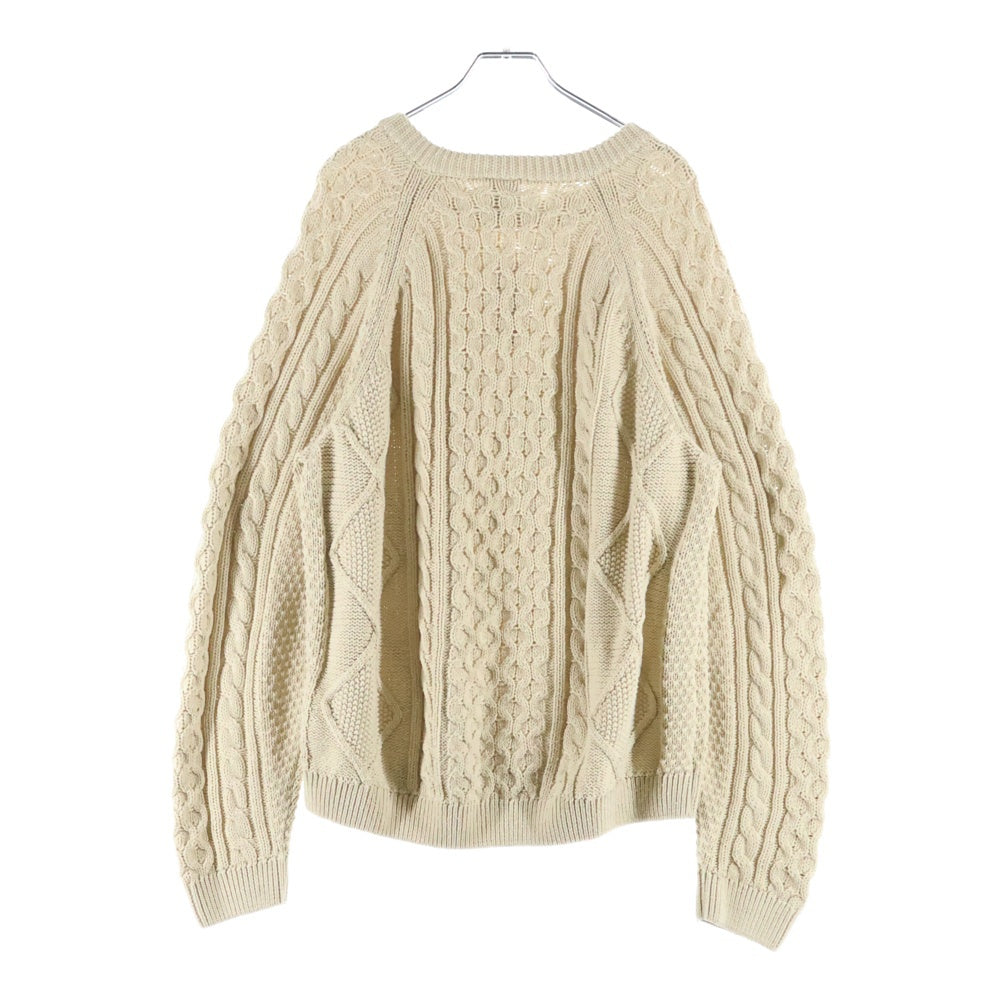 NIKE(ナイキ) AS M NL CABLE KNIT SWEATER クルーネック ケーブル 長袖ニット セーター ベージュ DQ5177-206