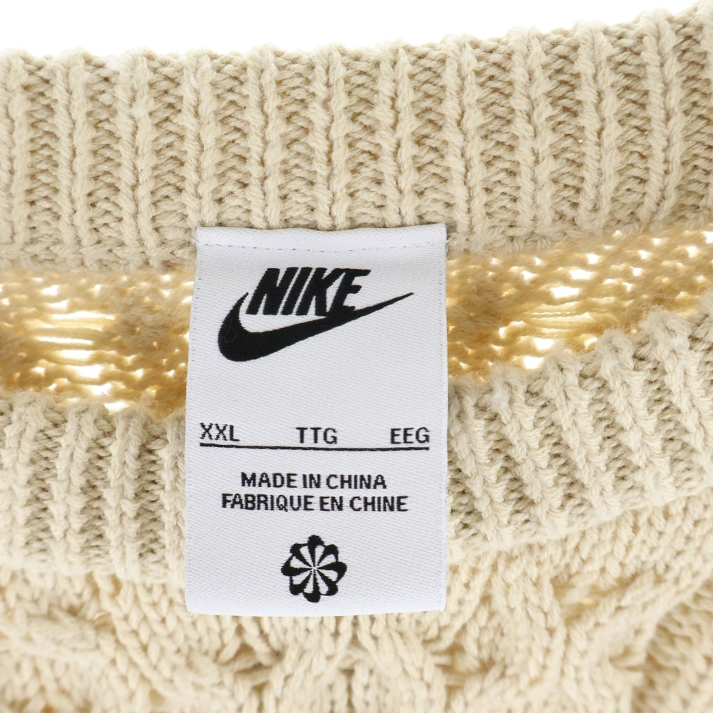 NIKE(ナイキ) AS M NL CABLE KNIT SWEATER クルーネック ケーブル 長袖ニット セーター ベージュ DQ5177-206