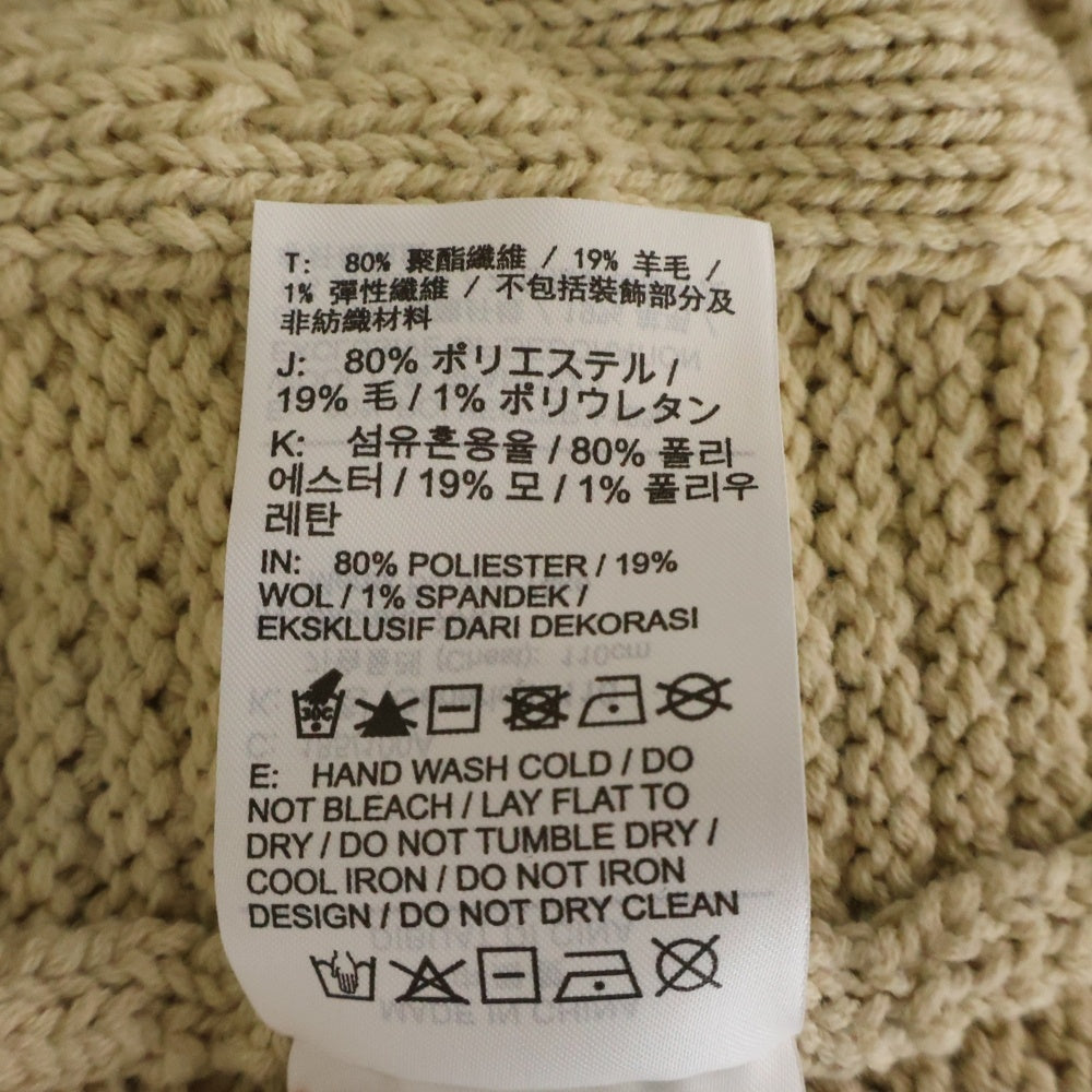 NIKE(ナイキ) AS M NL CABLE KNIT SWEATER クルーネック ケーブル 長袖ニット セーター ベージュ DQ5177-206