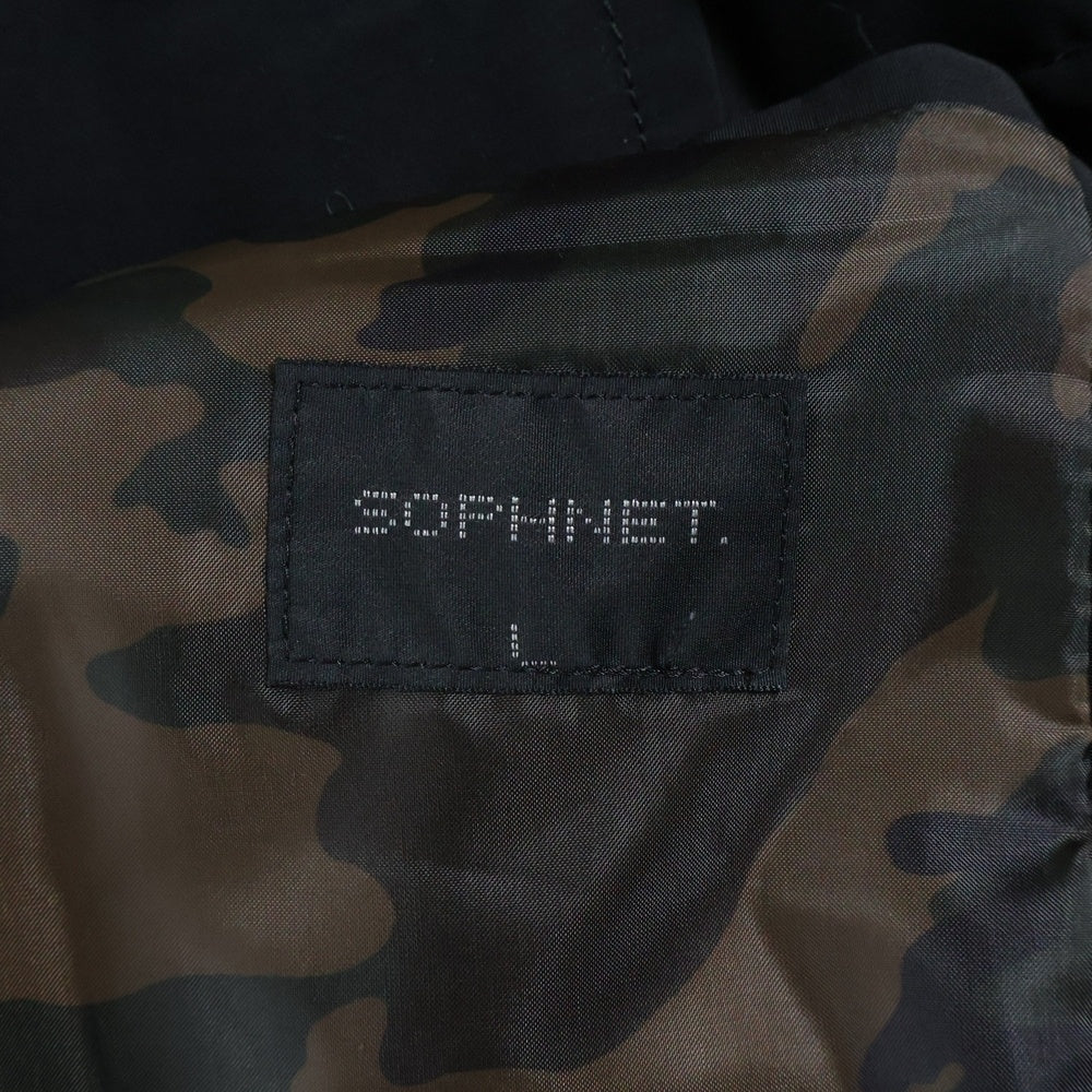 SOPH.(ソフネット) 裏地カモフラ ダッフルコート ブラック SOPH-145091