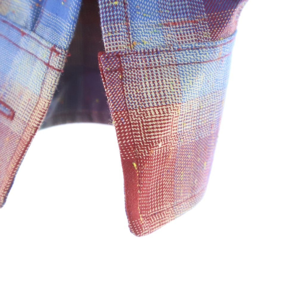 MASU(エムエーエスユー) 22AW RAINBOW DUST SHIRT スパンコール チェック柄 長袖シャツ ロングスリーブ マルチカラー MVFW-SH0122