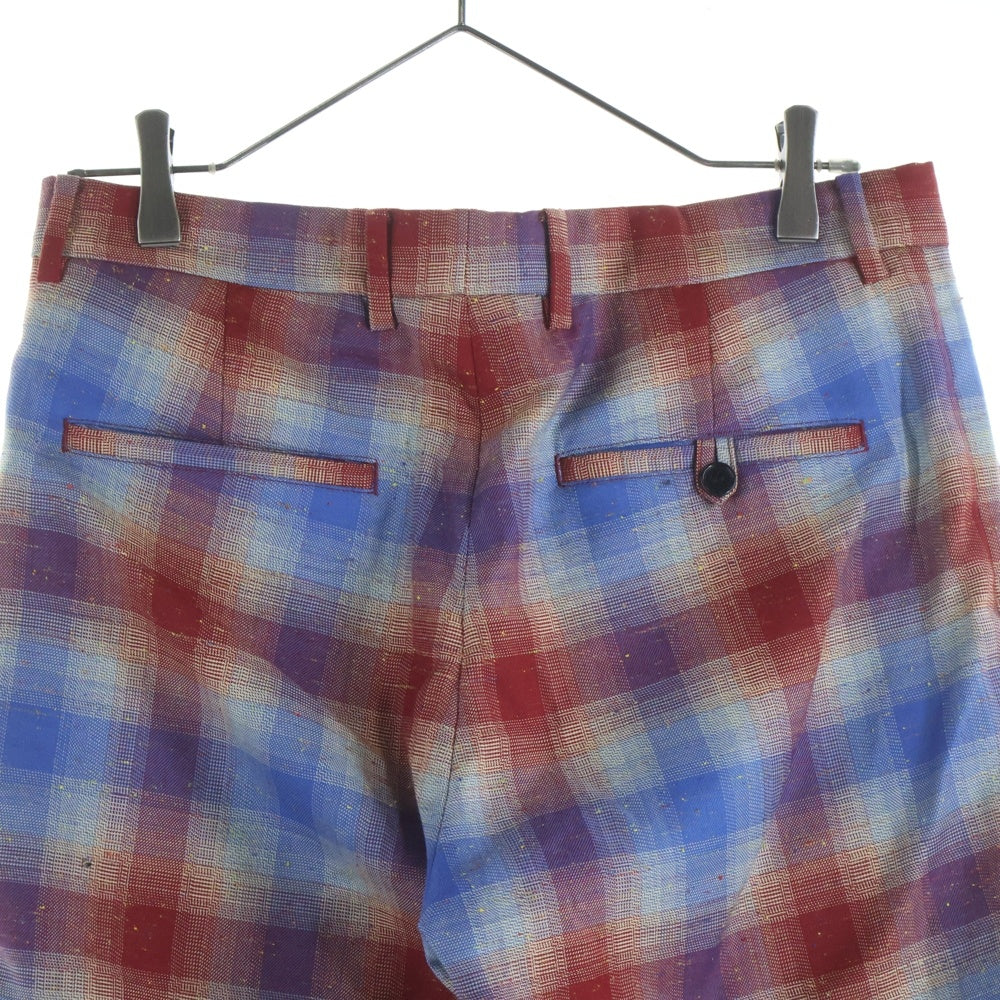 MASU(エムエーエスユー) 22AW RAINBOW DUST FLARE PANTS スパンコール チェック柄パンツ マルチカラー MVFW-PT0222