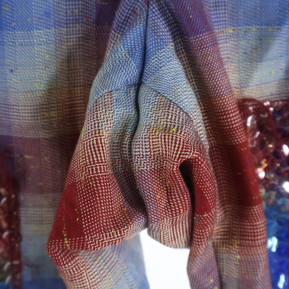 MASU(エムエーエスユー) 22AW RAINBOW DUST FLARE PANTS スパンコール チェック柄パンツ マルチカラー MVFW-PT0222
