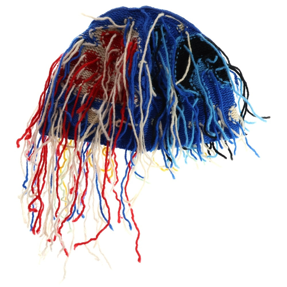 CHARLES JEFFREY LOVERBOY(チャールズジェフリーラバーボーイ) フリンジ アクリル ニットキャップ マルチカラー