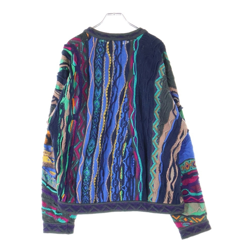 COOGI(クージー) 3D DESIGN KNIT SWEATER ケーブル コットン 長袖ニットセーター マルチカラー