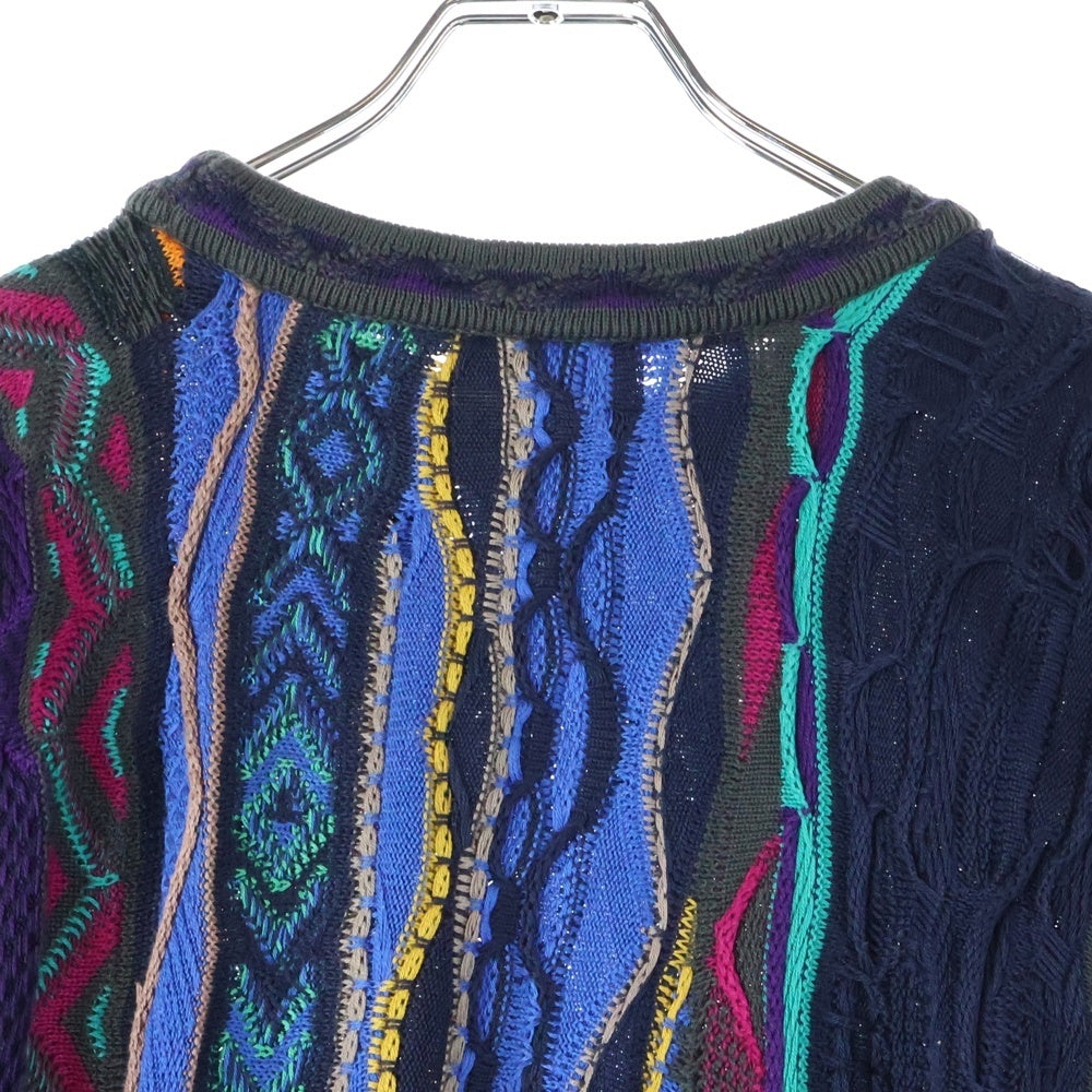 COOGI(クージー) 3D DESIGN KNIT SWEATER ケーブル コットン 長袖ニットセーター マルチカラー