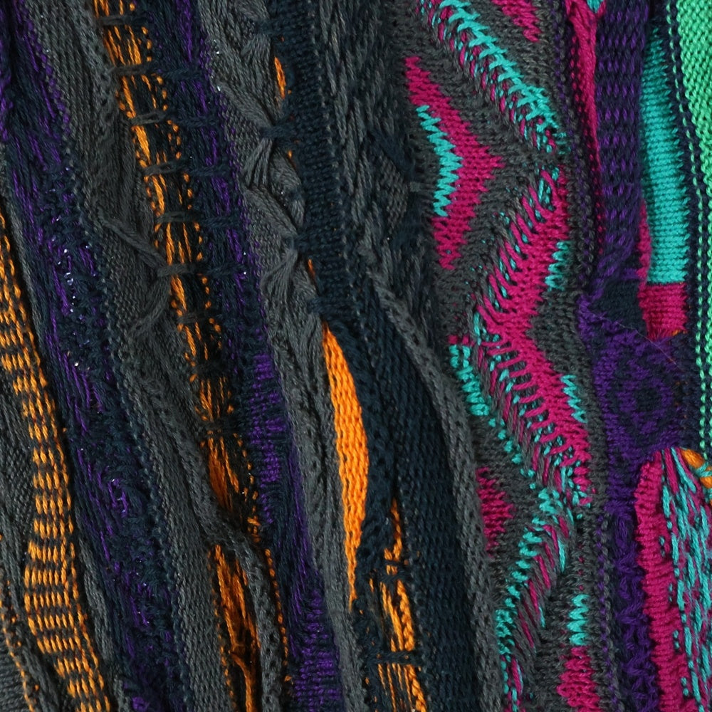 COOGI(クージー) 3D DESIGN KNIT SWEATER ケーブル コットン 長袖ニットセーター マルチカラー