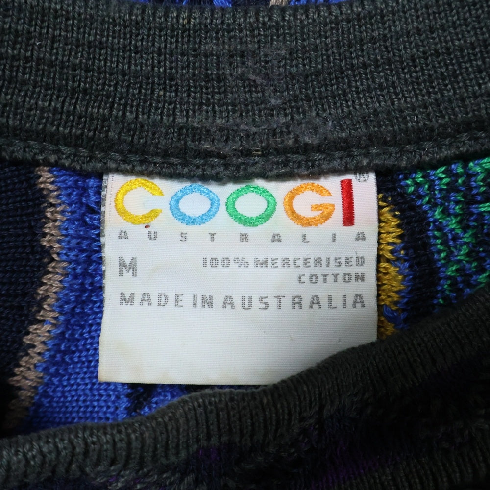 COOGI(クージー) 3D DESIGN KNIT SWEATER ケーブル コットン 長袖ニットセーター マルチカラー