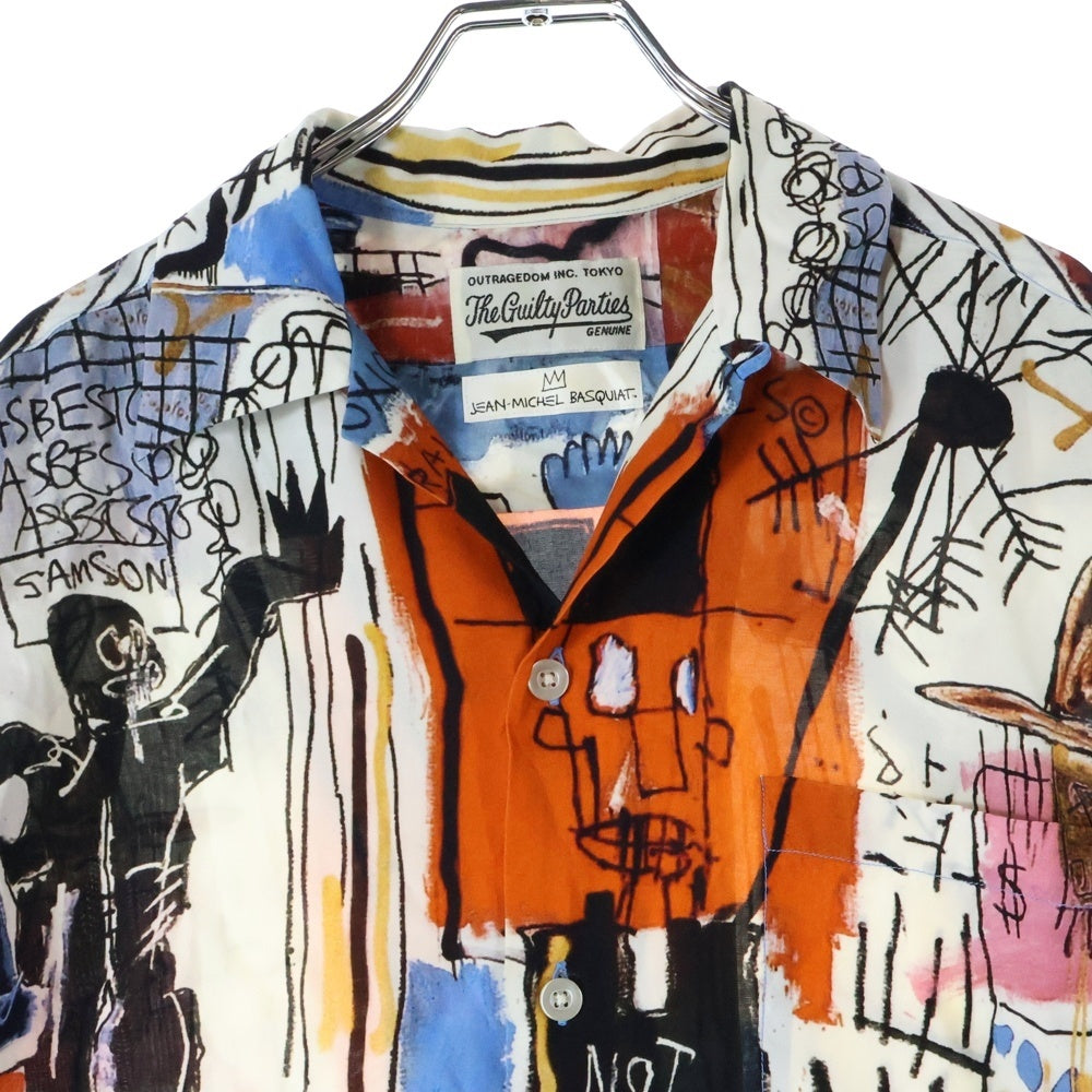 WACKO MARIA(ワコマリア) 21SS JEAN-MICHEL BASQUIAT S/S HAWAIIAN SHIRT バスキア アート総柄 オープンカラー ハワイアン 半袖シャツ マルチカラー