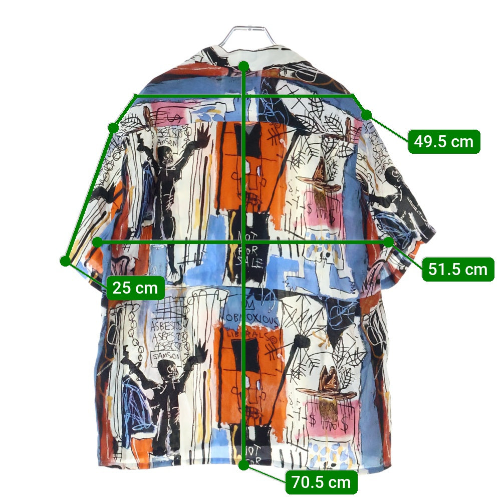 WACKO MARIA(ワコマリア) 21SS JEAN-MICHEL BASQUIAT S/S HAWAIIAN SHIRT バスキア アート総柄 オープンカラー ハワイアン 半袖シャツ マルチカラー