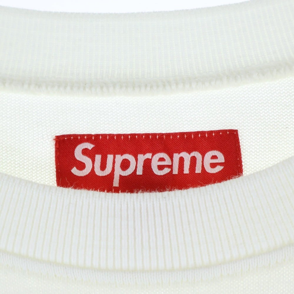 SUPREME(シュプリーム) 25SS Paneled PIPING パネル パイピング プリント 長袖シャツ イエロー/ホワイト