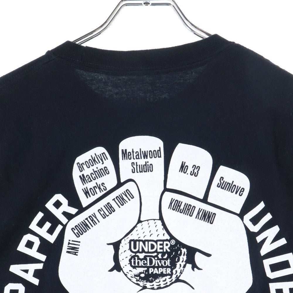 NO BRAND(ノーブランド) UNDER R アンダーアール MEETS THE DIVIOT PAPER 2024 プリント長袖シャツ ブラック