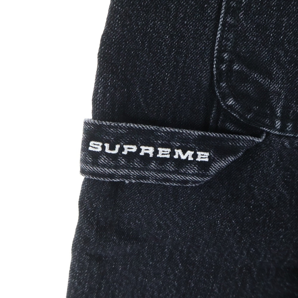 SUPREME(シュプリーム) ×NIKE Denim Short ロゴ刺繍 デニムショーツ ハーフパンツ ブラック FQ0344-010