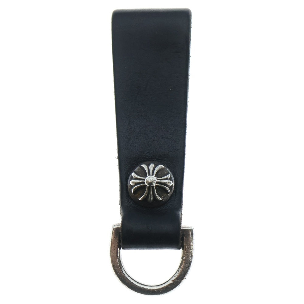 CHROME HEARTS(クロムハーツ) BELT LOOP D RING Dリング クロスボールベルトループ ブラック/シルバー BCA415