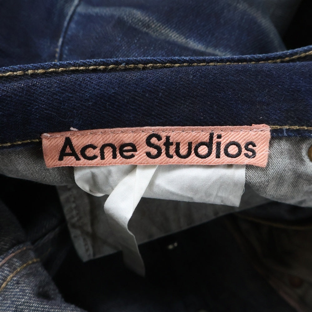Acne Studios(アクネ ストゥディオズ) FN Darkside Leather ダークサイド レザー ボタンフライ デニムパンツ インディゴ B000370