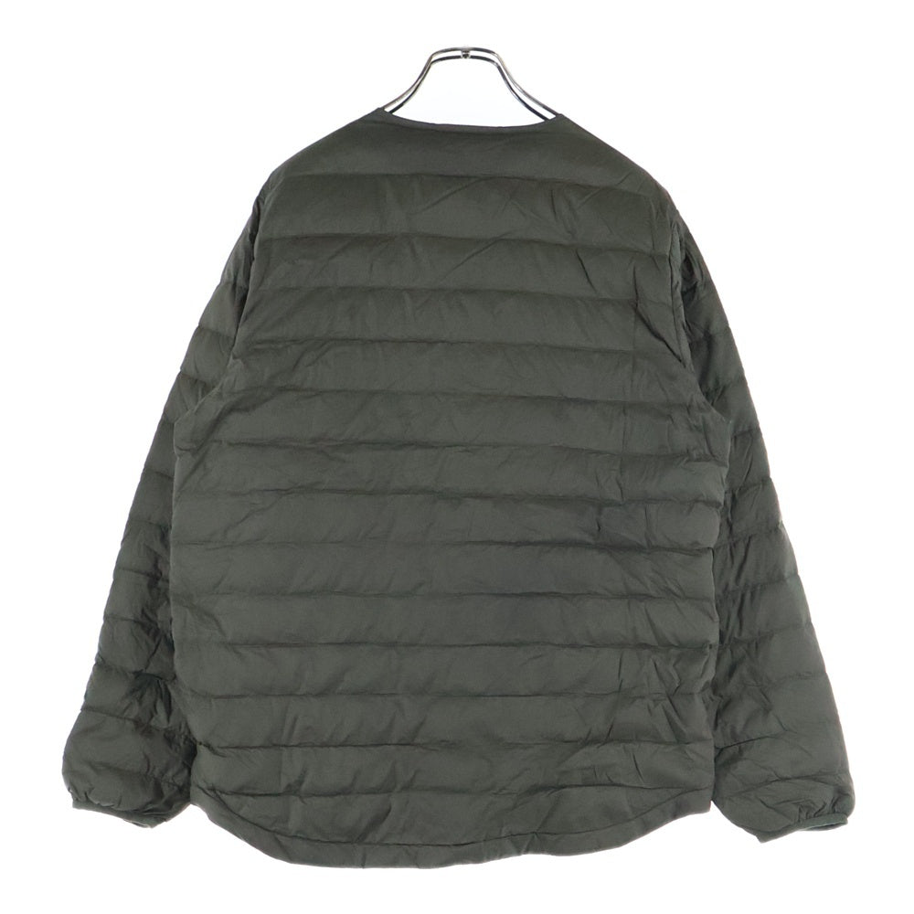 NANGA(ナンガ) ×WILD-1 LIGHT DOWN JACKET ワイルドワン ノーカラー ライト ダウンジャケット カーキ