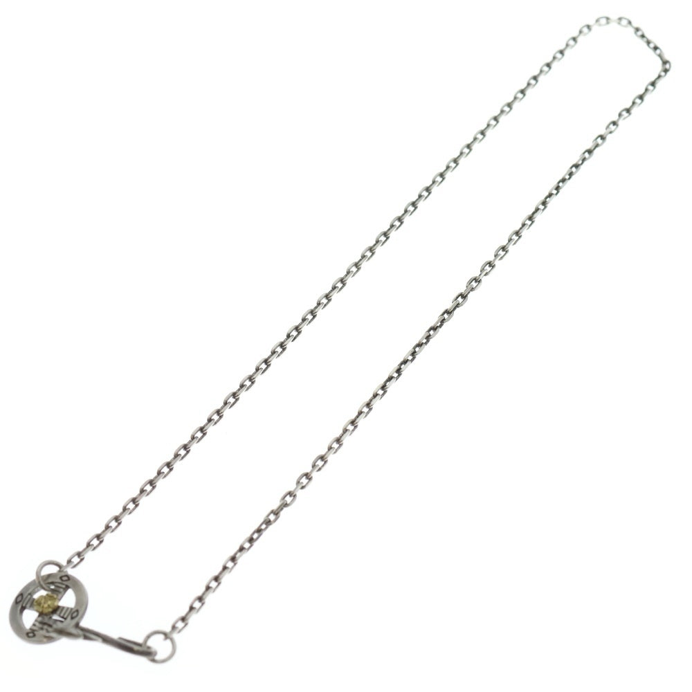 TADY & KING(タディアンドキング) イーグルフック&レギュラーホイールK18ローズ付きチェーン 細角 ネックレス シルバー