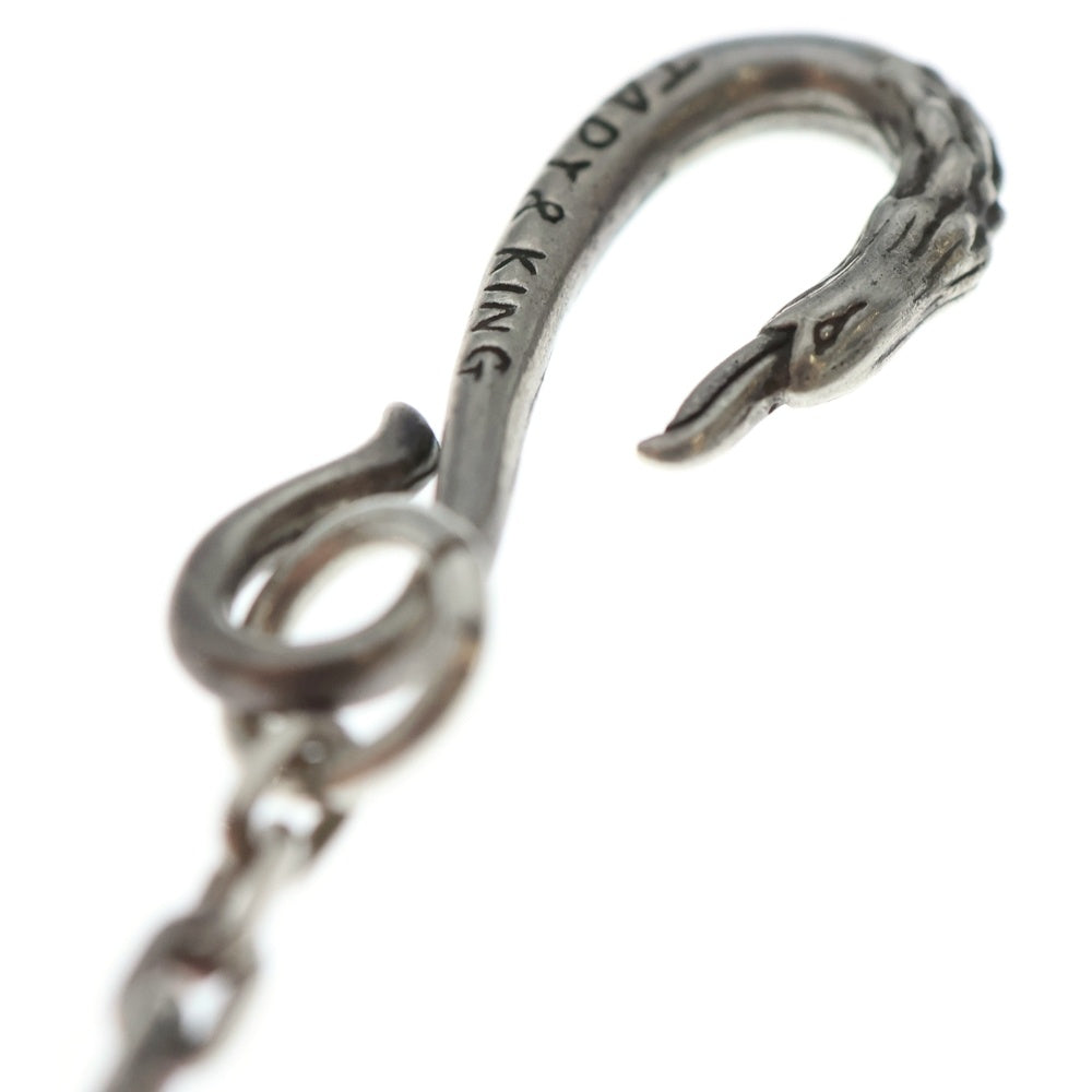 TADY & KING(タディアンドキング) イーグルフック&レギュラーホイールK18ローズ付きチェーン 細角 ネックレス シルバー