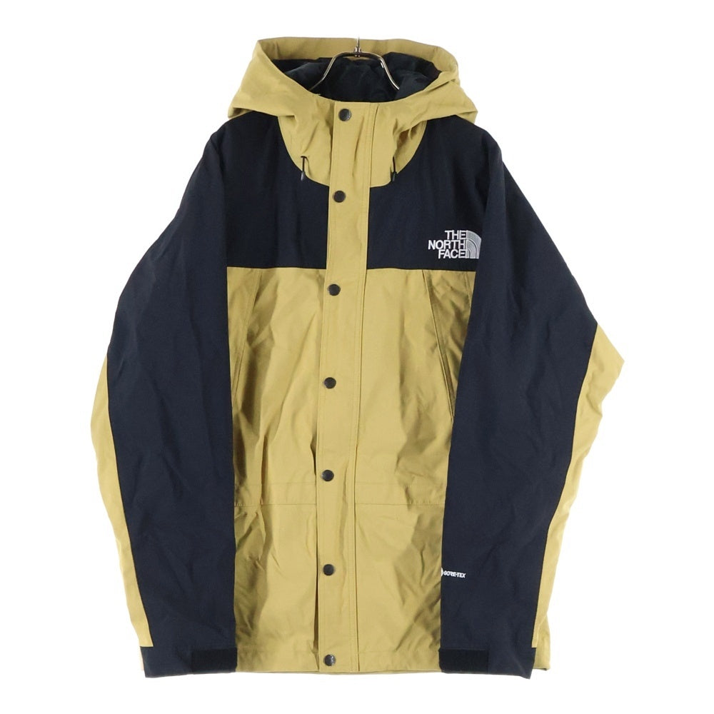 THE NORTH FACE(ザノースフェイス) MOUNTAIN LIGHT JACKET GORE-TEX ゴアテックス 胸ロゴデザイン フーデッド ジップアップ マウンテンライトジャケット ベージュ/ブラック NP11834