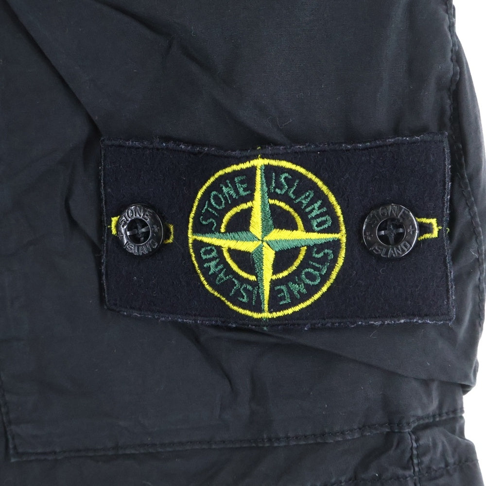STONE ISLAND(ストーンアイランド) ロゴワッペン付き カーゴハーフパンツ ショーツ ブラック 7415L0803