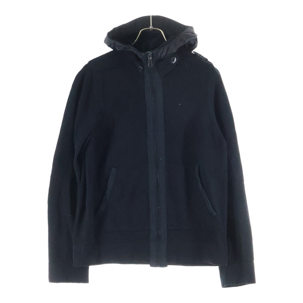 STONE ISLAND(ストーンアイランド) ロゴワッペン付き フロントジップアップ パーカー ブラック 49155MA5